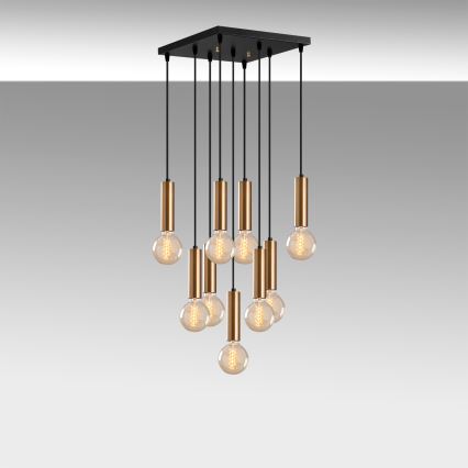 Lustre suspenso por cabo TEMPO 9xE27/40W/230V dourado