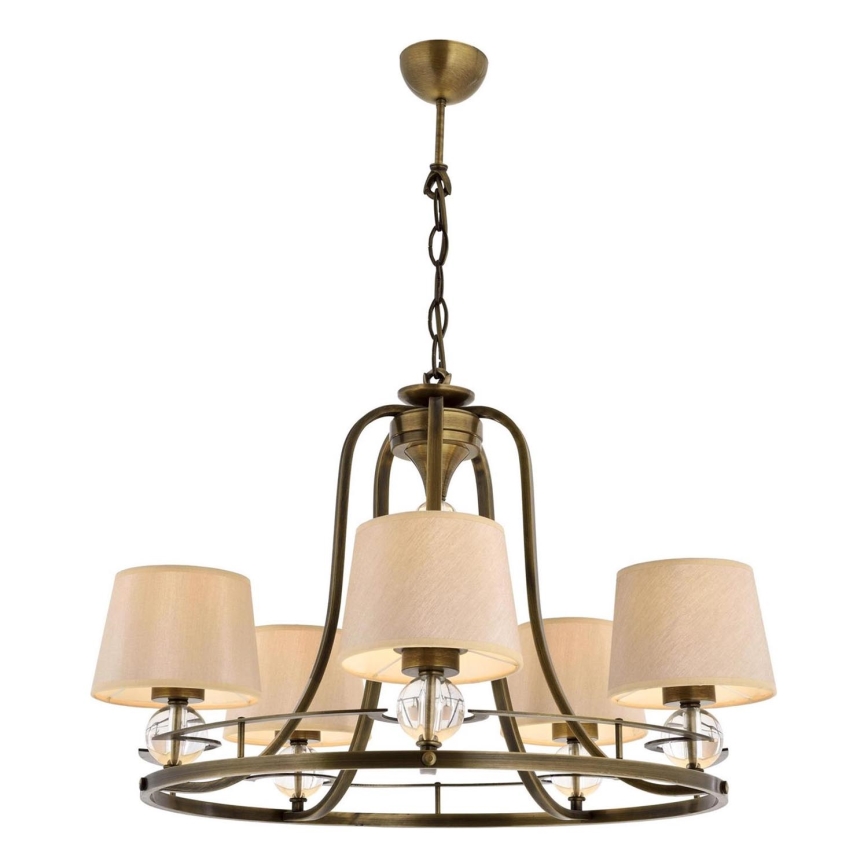Lustre suspenso por corrente NARA 5xE27/40W/230V latão