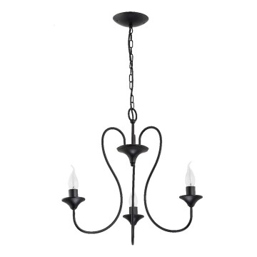 Lustre suspenso por corrente UNITY 3xE14/10W/230V preto