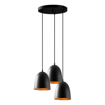 Lustre suspenso TATTOO 3xE27/40W/230V preta