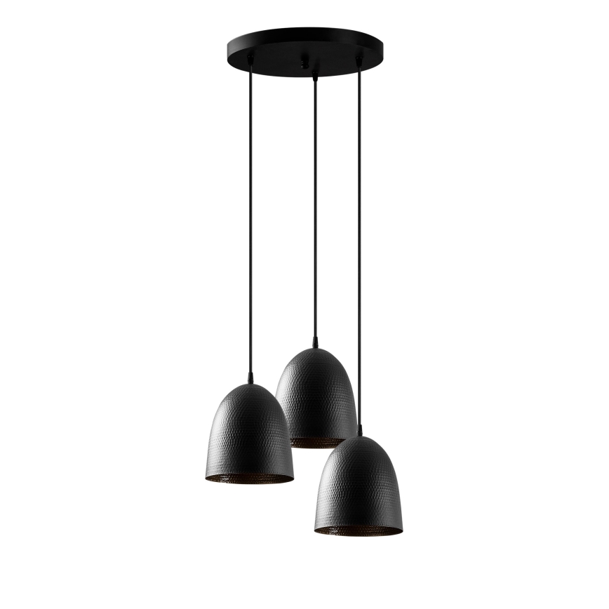 Lustre suspenso TATTOO 3xE27/40W/230V preta