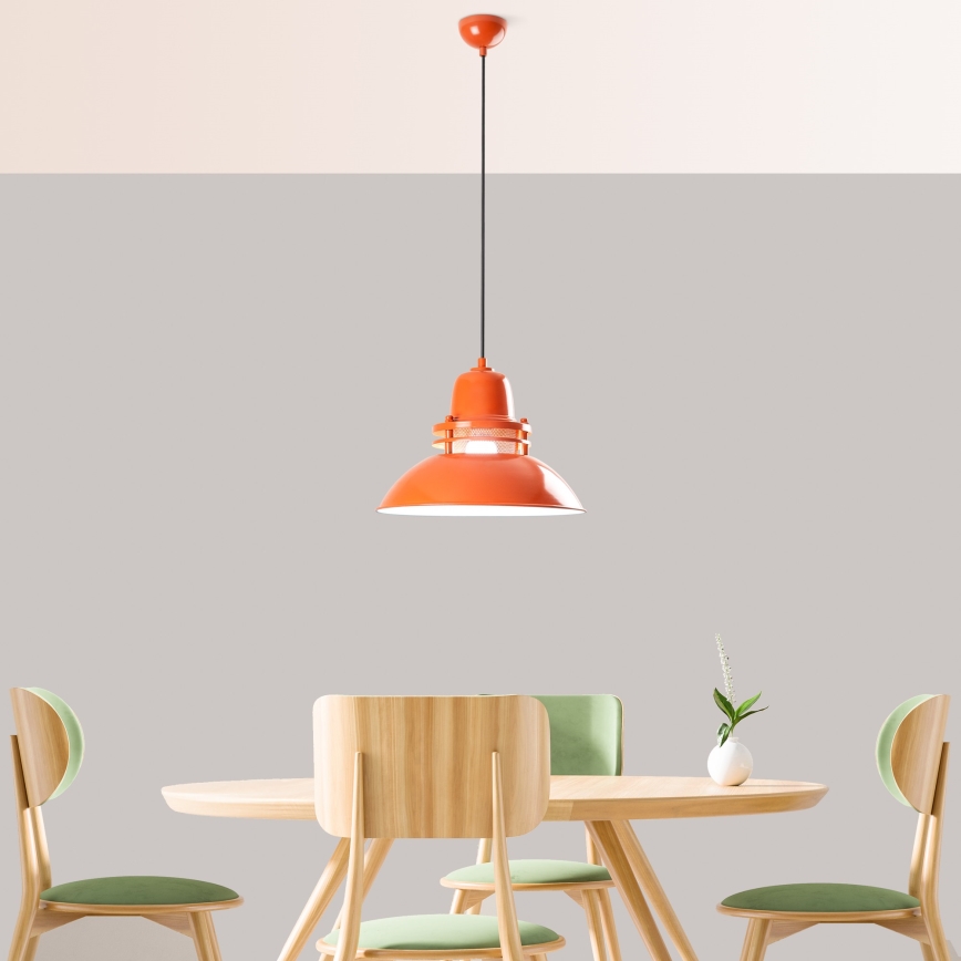 Lustre suspenso TIBET 1xE27/40W/230V laranja