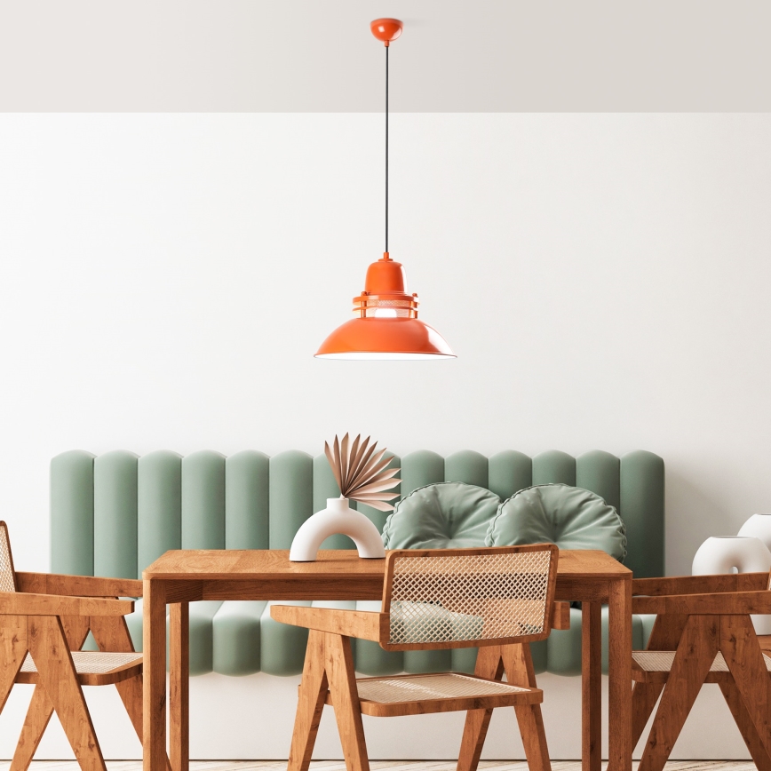 Lustre suspenso TIBET 1xE27/40W/230V laranja