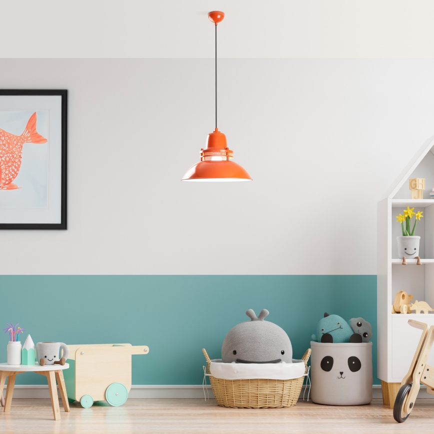 Lustre suspenso TIBET 1xE27/40W/230V laranja