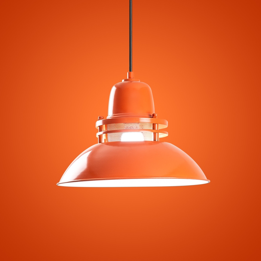 Lustre suspenso TIBET 1xE27/40W/230V laranja