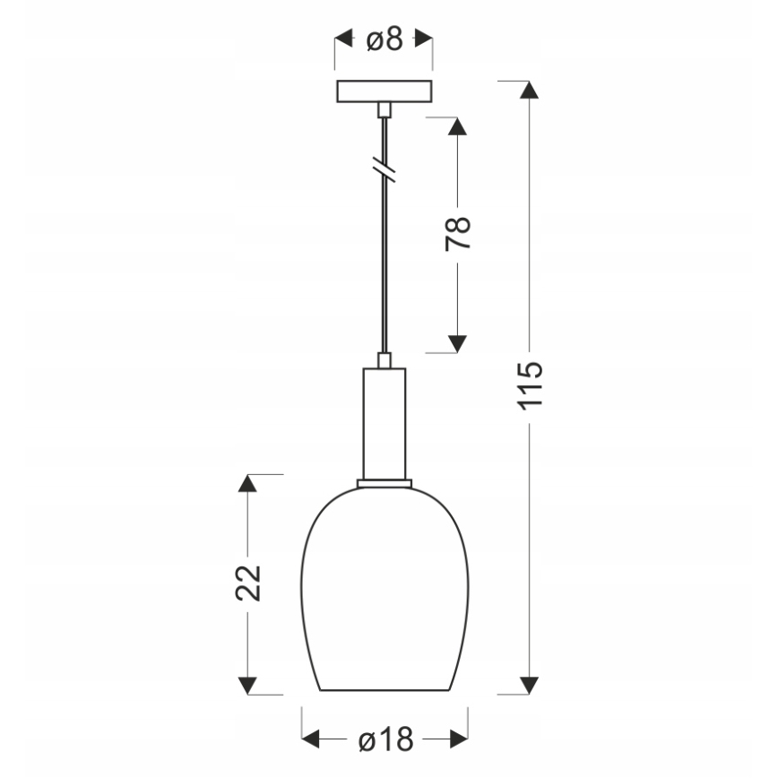 Lustre suspenso WOLKEN com cabo 1xE27/40W/230V branco/preto