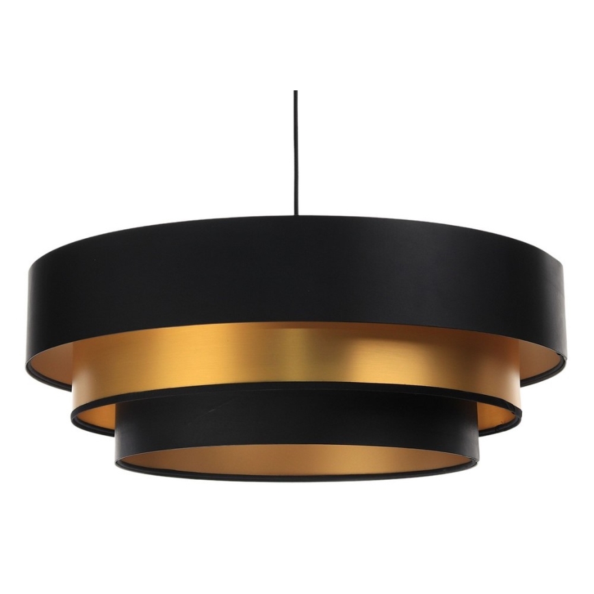 Candeeiro de teto suspenso TRINITI 1xE27/60W/230V preto/dourado