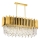 Lustres de corrente CRYSTALLINE 8xE27/40W/230V dourado