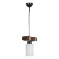 Lustres em corrente JASMIN 1xE27/40W/230V castanho/branco