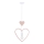 Lustres infantis HEART 1xE27/20W/230V rosa/branco