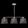 LUXERA 18067 - Candelabro COMBO 3xE27/60W cinzento