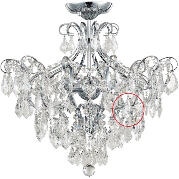 Luxera 33304 - Cristal de reposição para lustre GRANADA 5 cm