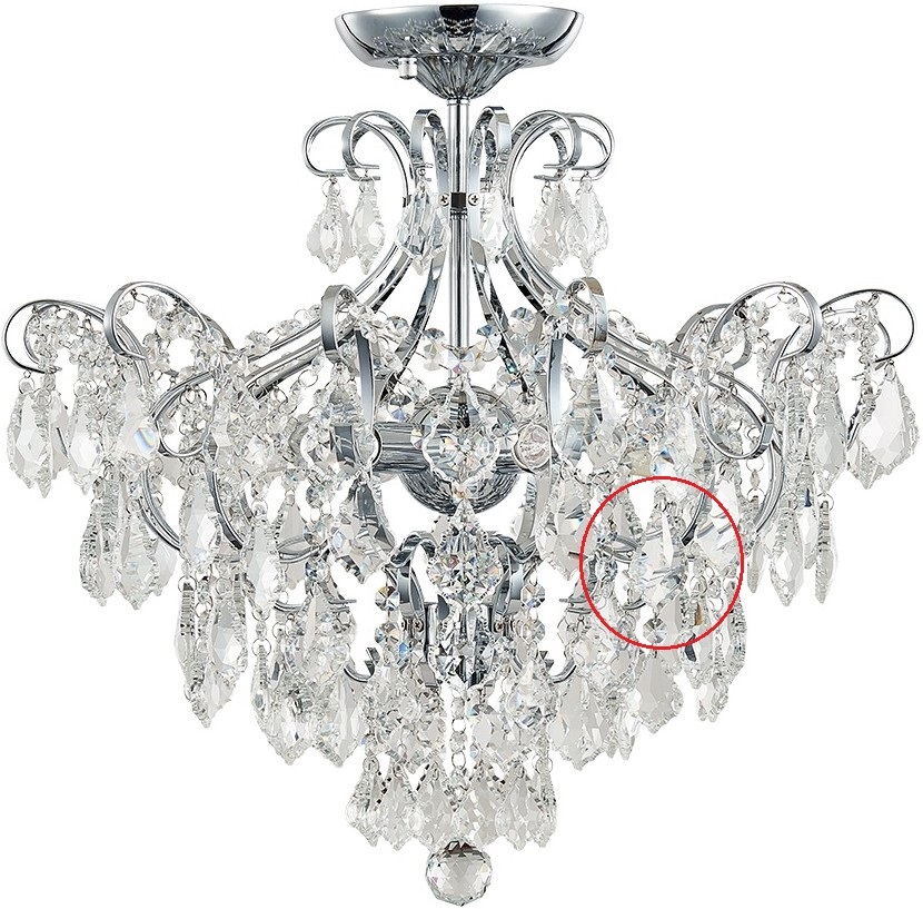 Luxera 33304 - Cristal de reposição para lustre GRANADA 5 cm