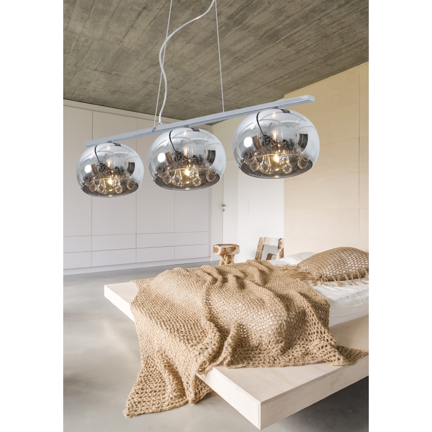 LUXERA 46039 - Candelabro pendente SPHERA 3xG9/33W/230V