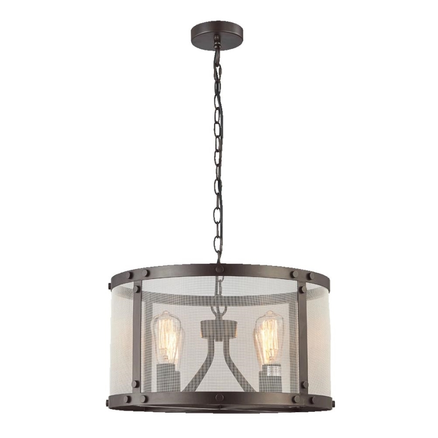 LUXERA 46071 - Candelabro numa corrente IOWA 4xE27/60W/230V