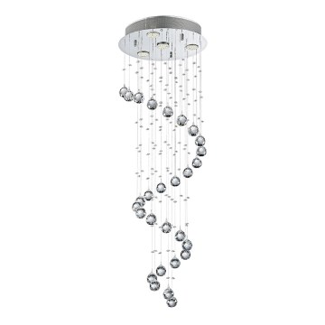 LUXERA 62410 - Candelabro de cristal integrado COIL 4xGU10/50W/230V