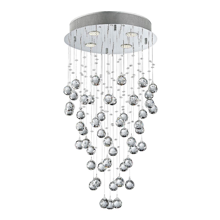 LUXERA 62411 - Candelabro de cristal integrado NORR 4xGU10/50W/230V