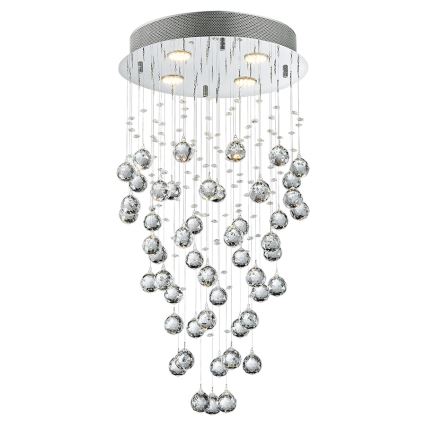 LUXERA 62411 - Candelabro de cristal integrado NORR 4xGU10/50W/230V