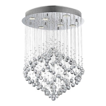 Luxera 62412 - Candelabro de cristal integrado CHESTER 6xGU10/50W/230V