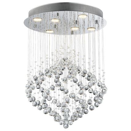 Luxera 62412 - Candelabro de cristal integrado CHESTER 6xGU10/50W/230V
