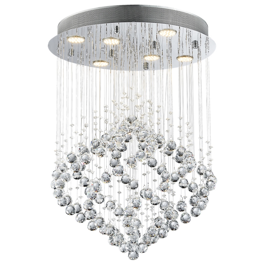 Luxera 62412 - Candelabro de cristal integrado CHESTER 6xGU10/50W/230V