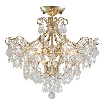 LUXERA 62439 - Candelabro integrado de cristal GRANADA 6xE14/40W/230V