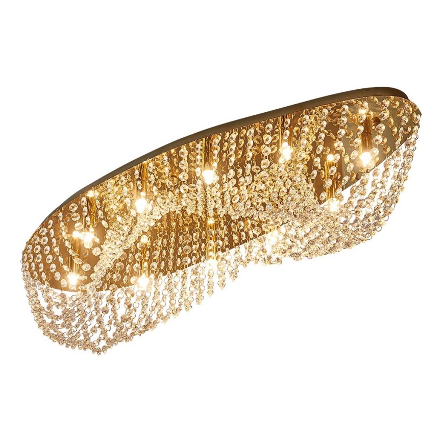 LUXERA 62441 - Iluminação de teto de cristal ELIPTHON 10xG9/33W/230V