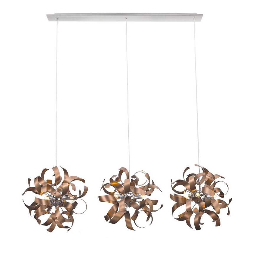 Luxera 64421 - Candelabro num fio RIBBON 3xG9/33W/230V