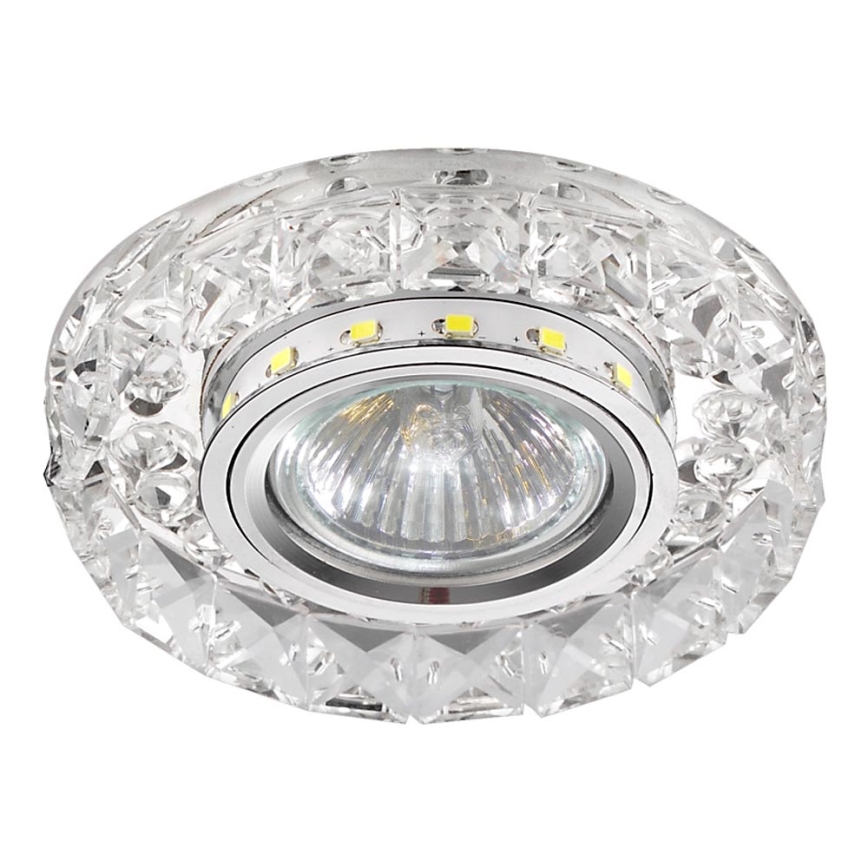 LUXERA 71074 - Foco de encastrar LED CRYSTALS 1xGU10/50W/230V + LED/3W STRIPE