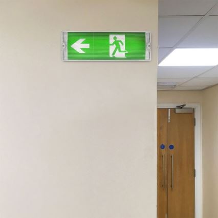 Luz de Emergência LED EMERGENCY EXIT LED/3W/230V IP65 6000K 1200mAh
