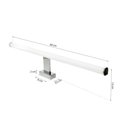 Luz de espelho de casa de banho LED DUNA LED/13,8W/230V IP44