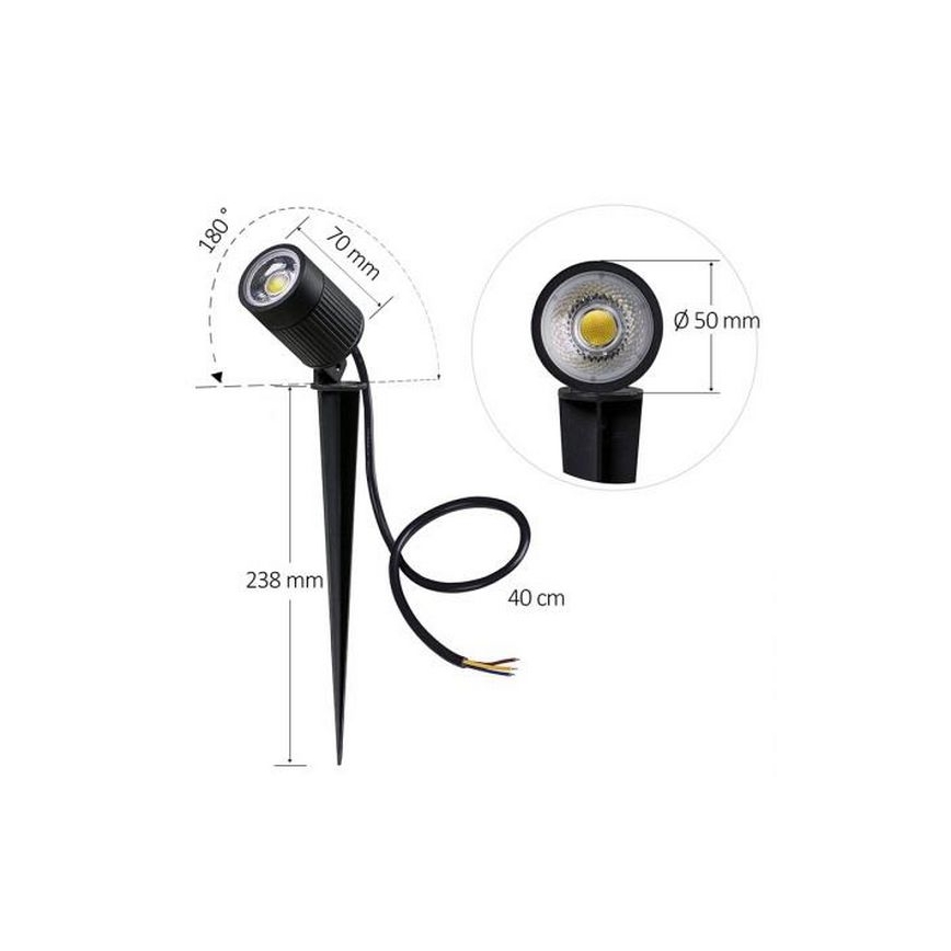 Luz de exterior LED LED/7W/85-264V IP67