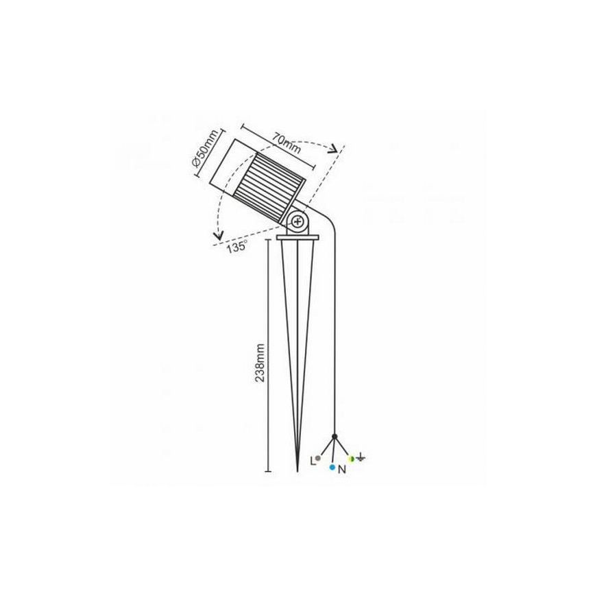 Luz de exterior LED LED/7W/85-264V IP67