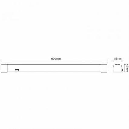 Luz de fundo de armário de cozinha LED LED/15W/230V 4000K IP44