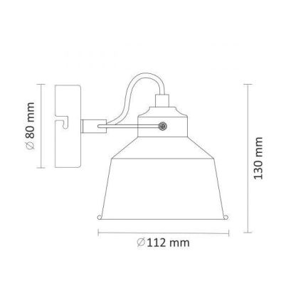Luz de parede 1xE14/8W/230V