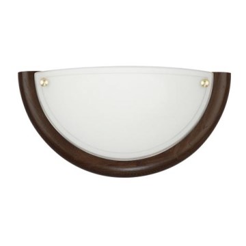 Luz de parede 1xE27/60W/230V nogueira