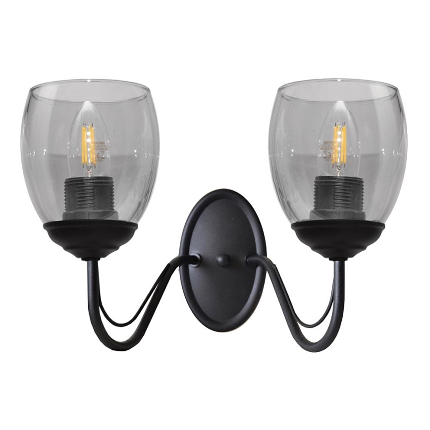 Luz de parede ALLENA 2xE27/15W/230V