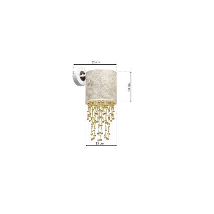Luz de parede ALMERIA 1xE27/60W/230V