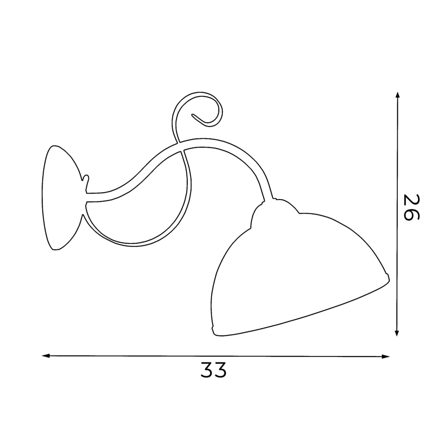 Luz de parede ANTICA 1xE27/60W/230V