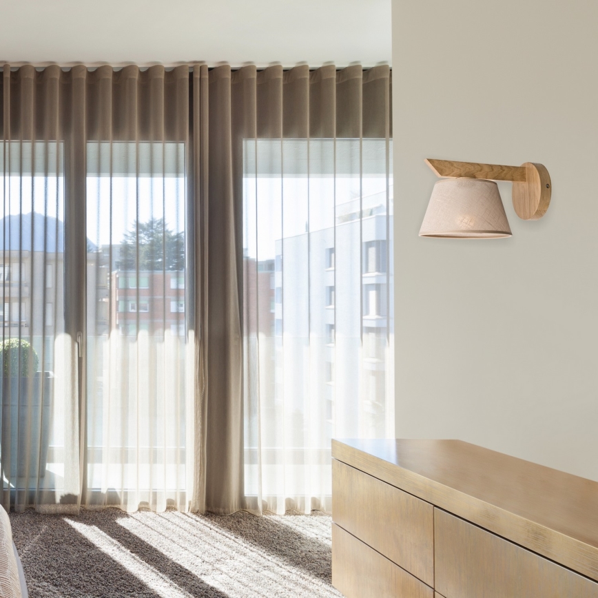 Luz de parede ANTONIO 1xE14/40W/230V carvalho