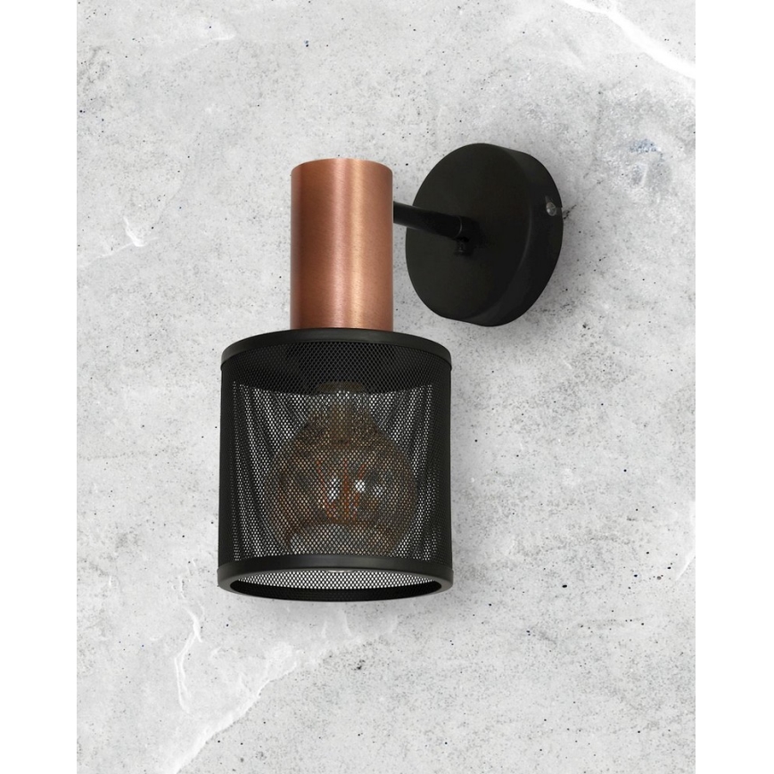 Luz de parede ARES BLACK 1xE27/60W/230V