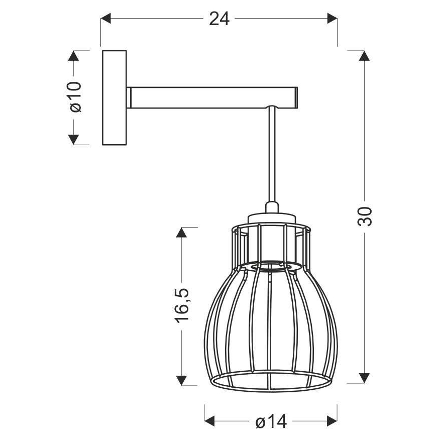 Luz de parede BERNITA 1xE27/60W/230V