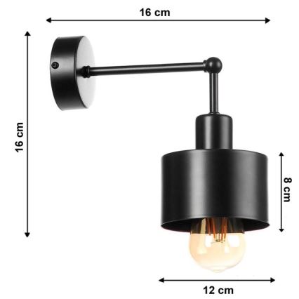 Luz de parede BODO 1xE27/60W/230V