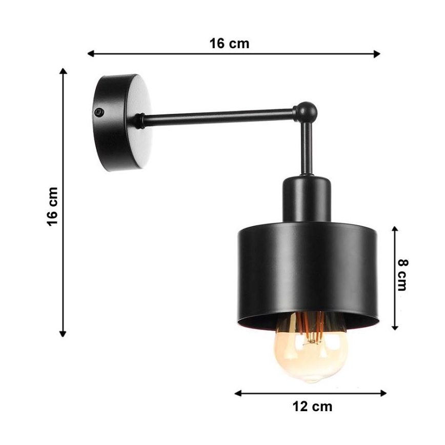 Luz de parede BODO 1xE27/60W/230V