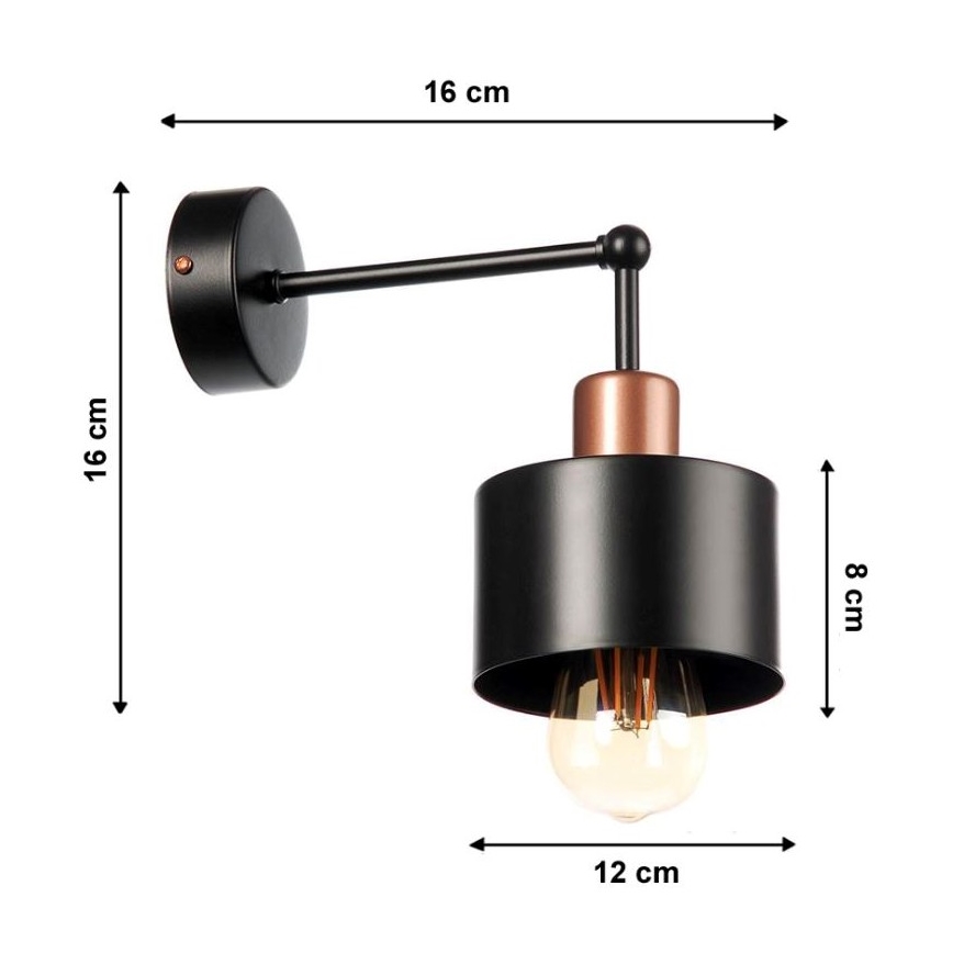 Luz de parede BODO 1xE27/60W/230V