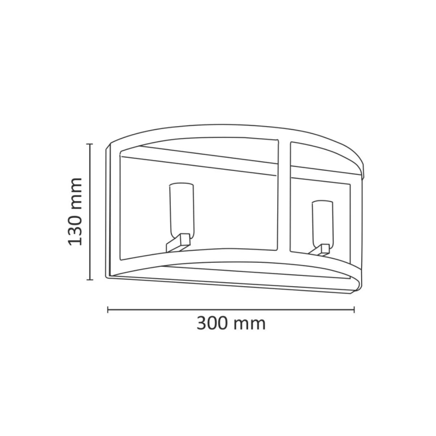 Luz de parede BRESSO 2xE14/12W/230V