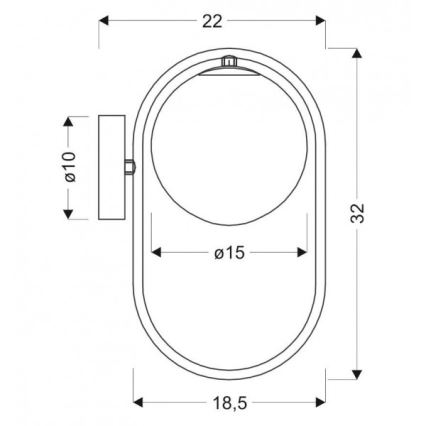 Luz de parede CORDEL 1xG9/28W/230V