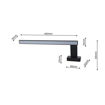 Luz de parede de casa de banho LED SHINE 1xLED/11W/230V IP44