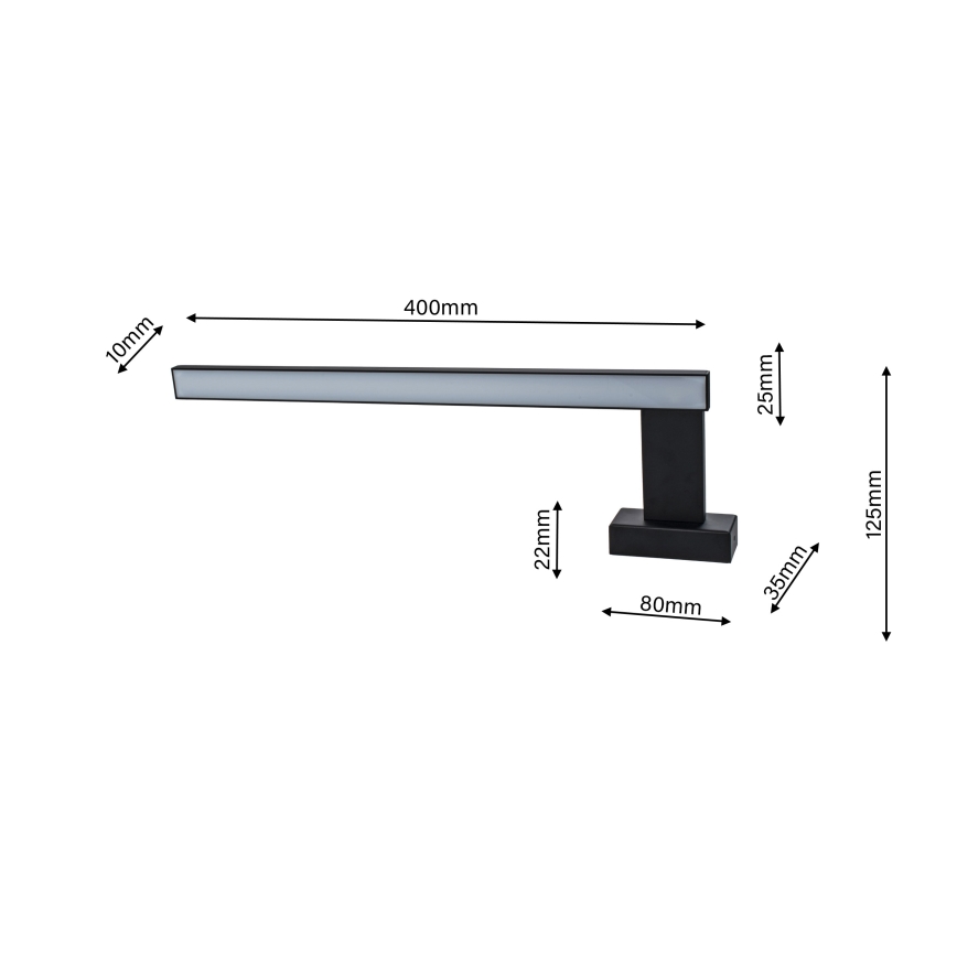 Luz de parede de casa de banho LED SHINE 1xLED/11W/230V IP44