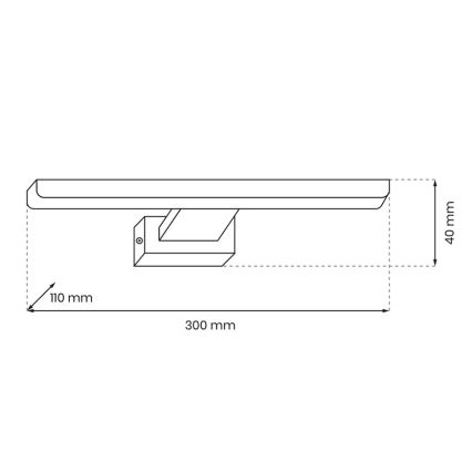 Luz de parede de casa de banho LED SHINE 1xLED/7W/230V IP44